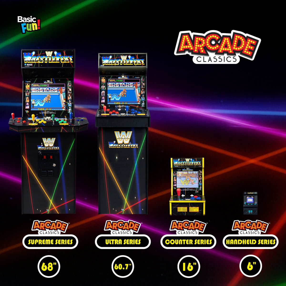 Arcade Classics WWE Ultra Series Game Machine with 17" Liquid Crystal Screen & 5 Games