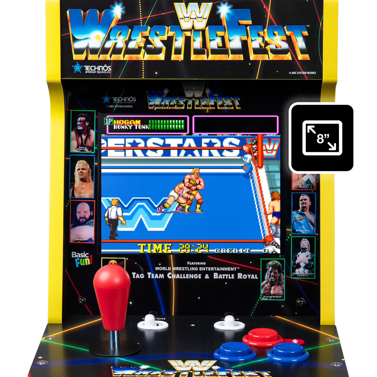 Arcade Classics WWE Counter Series Game Machine with 8" Liquid Crystal Screen & 4 Games