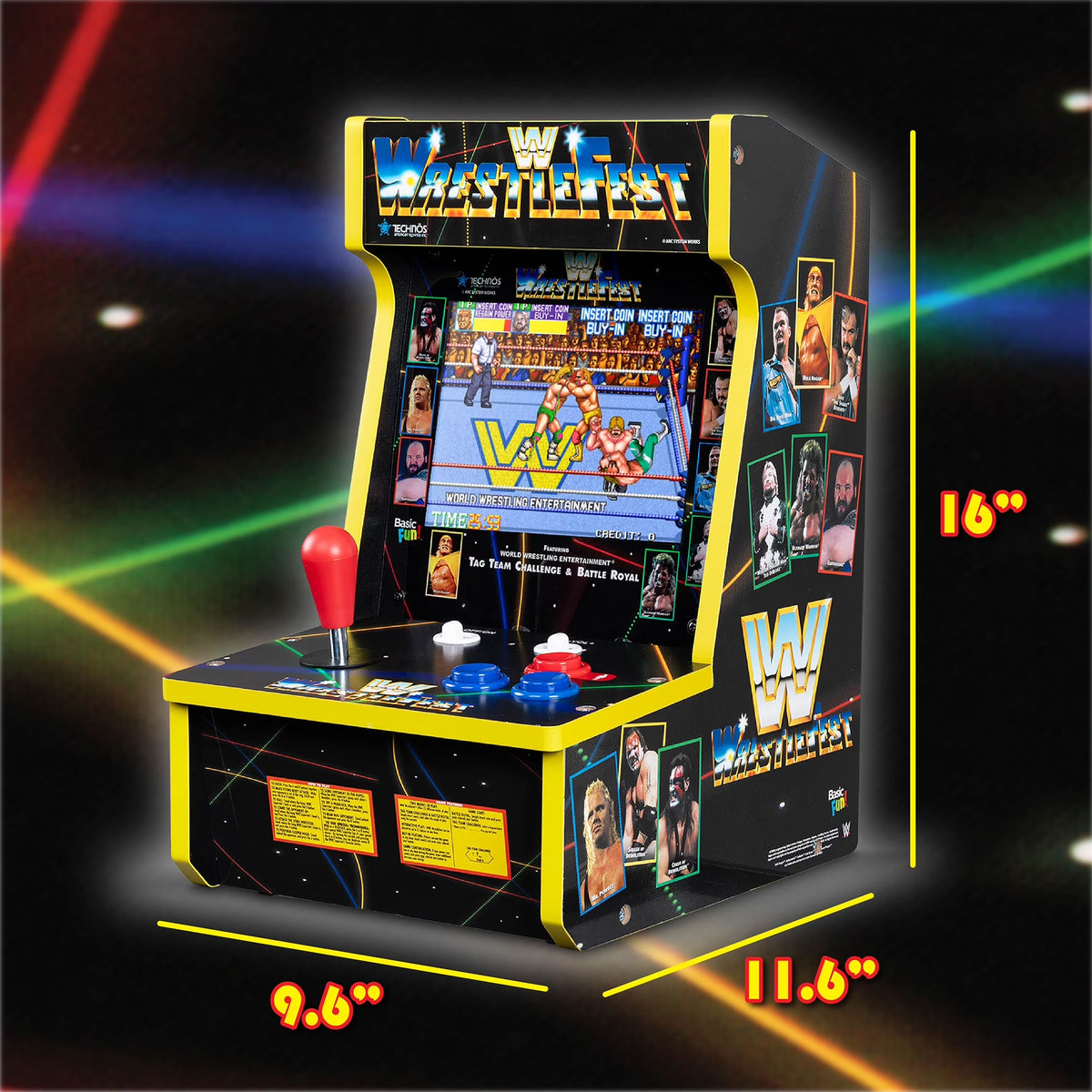 Arcade Classics WWE Counter Series Game Machine with 8" Liquid Crystal Screen & 4 Games