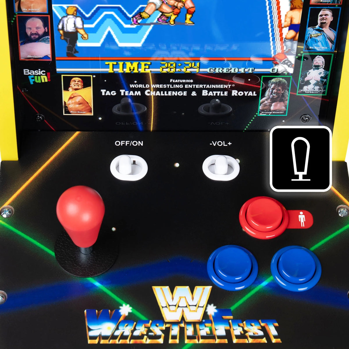 Arcade Classics WWE Counter Series Game Machine with 8" Liquid Crystal Screen & 4 Games