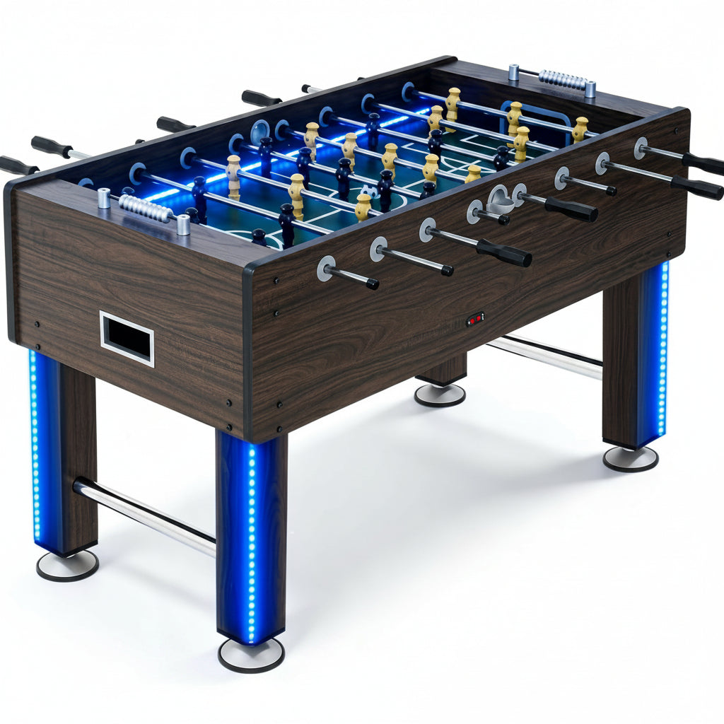 LED Foosball Table, 55 in Full Size Table Soccer Game for Adults