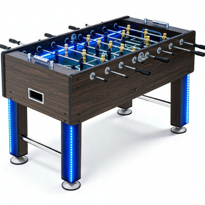 LED Foosball Table, 55 in Full Size Table Soccer Game for Adults