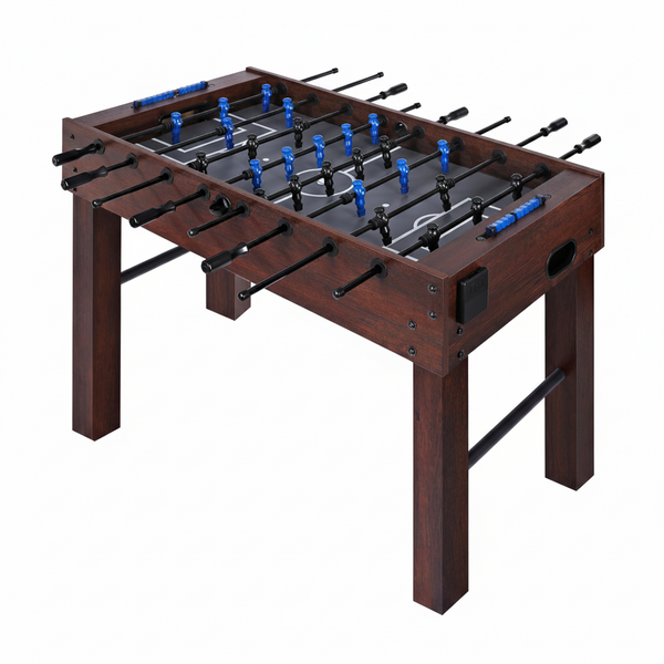 Foosball Table Built to Support Competitive Play, 54 Inch Full Size Design, Engineered Wood Construction, 2 Balls